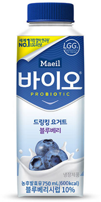 매일유업 바이오드링킹 블루베리 750ml, 8개