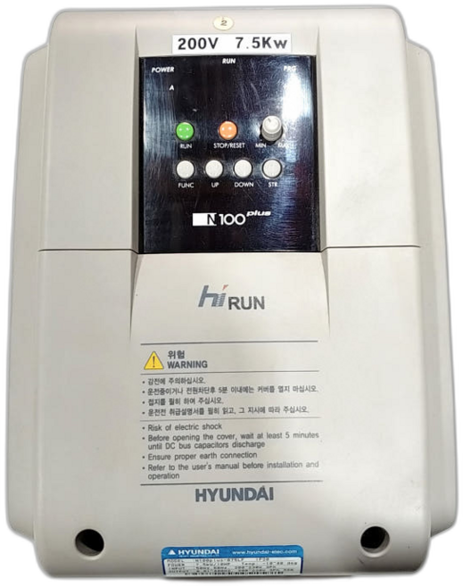 HYUNDAI 인버터 N100PLUS-075LF 10마력 220V 성능검사완료