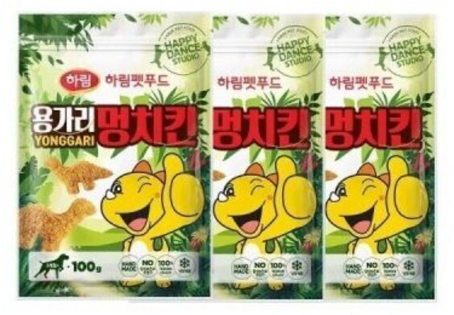더리얼 용가리 멍치킨 100g3팩 (강아지간식), 100g