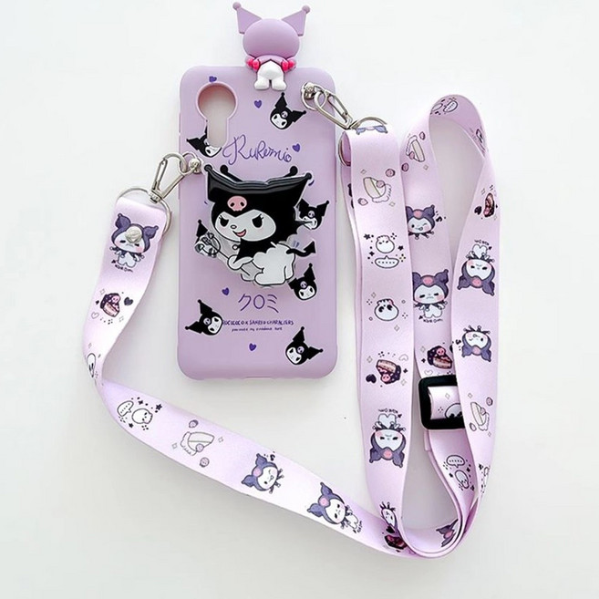 쿠로미 키즈폰 스트랩 그립 톡거치대 갤럭시Xcover5 케이스