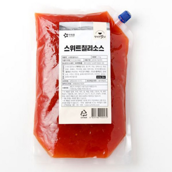 아워홈 행복한맛남 스위트 칠리소스(R), 2개, 2kg