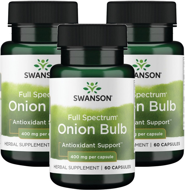 스완슨 풀 스펙트럼 어니언 400mg 캡슐, 60개입, 3개
