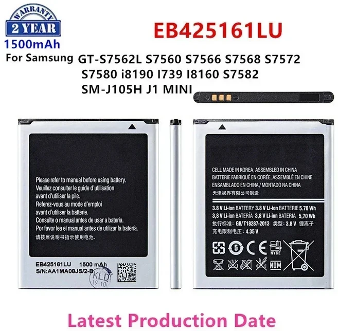 삼성 갤럭시 S3 S5 S4 J7 J5 A7 A5 A3 참고 123 그랜드 프라임 J3 S7560 G361 N9150 미니 용 새 배터리, 01 China Mainland, 18 S7560  EB425161LU