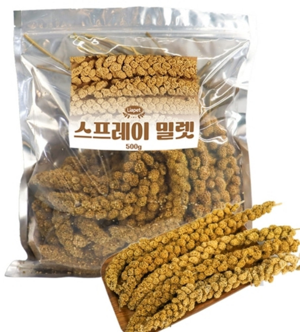 앵무새 햄스터 간식 건조밀렛 대용량, 1개, 500g