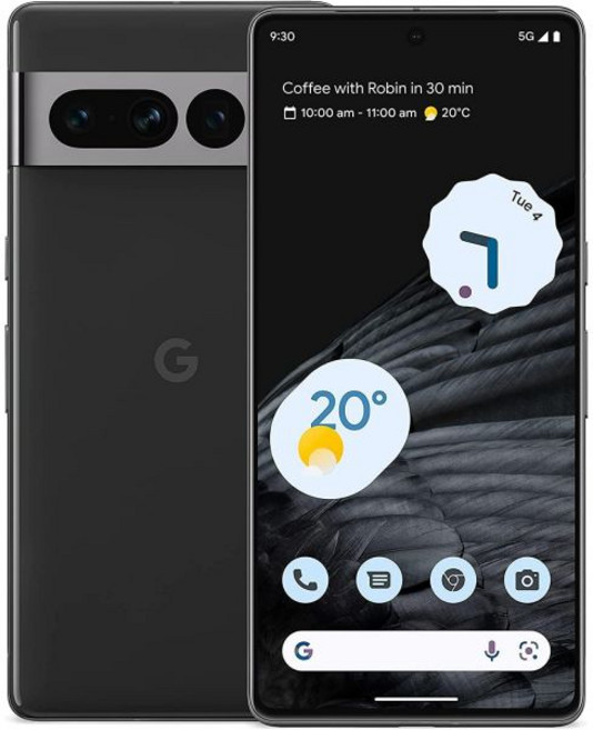 모토로라 스마트폰 핸드폰 Google Pixel 7 Pro 5G 128GB 12GB RAM 24시간 배터리 팩토리 모든 통신사 글로벌 버전 출시 - Obsidian, 구글픽셀8프로 선명한화질 영상 Google Pixel