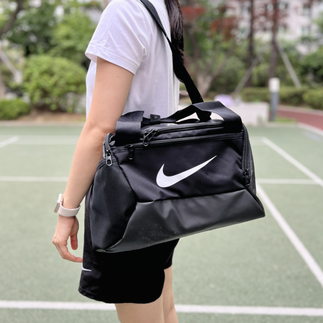나이키 BRZL 브라질리아 공용 더플백 숄더백 가방 축구 헬스 테니스 운동 스포츠 데일리 블랙, 1개