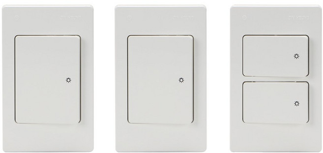 진흥전기 V시리즈 1구 스위치 2p + 2구 스위치, 1세트