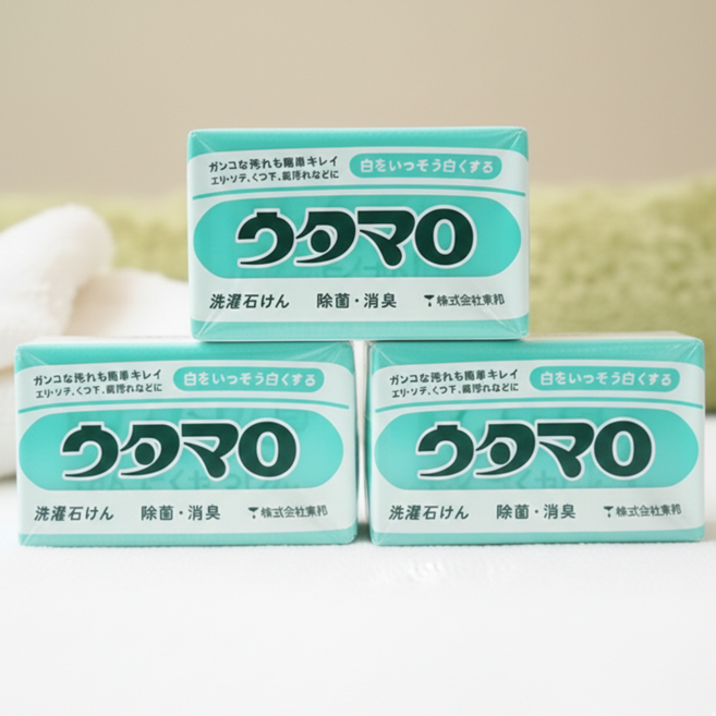 우타마로 세탁 비누 133g, 3개
