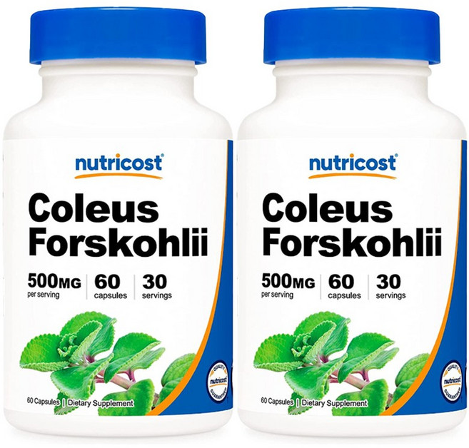 nutricost 毛喉鞘蕊膠囊 500mg, 60顆, 2罐