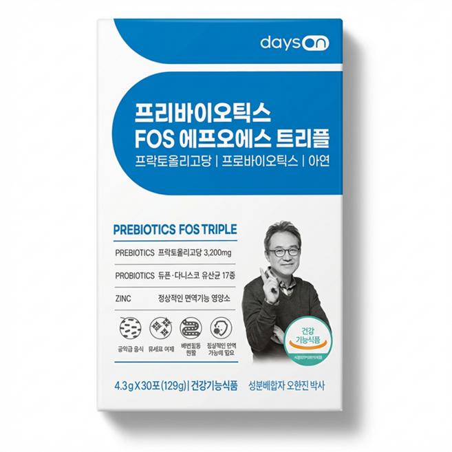 [쇼핑엔티] 오한진 프리바이오틱스 FOS 트리플 11개월 + 무료체험분 10포, 30회분, 13개