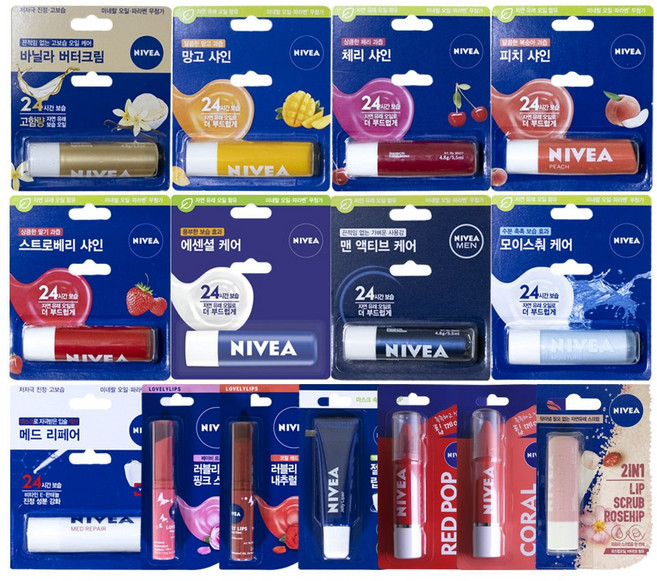 니베아 립케어 체리모이스처에센셜포맨블랙베리중택 보습/케어 립밤, 1개, 1, 4.8g