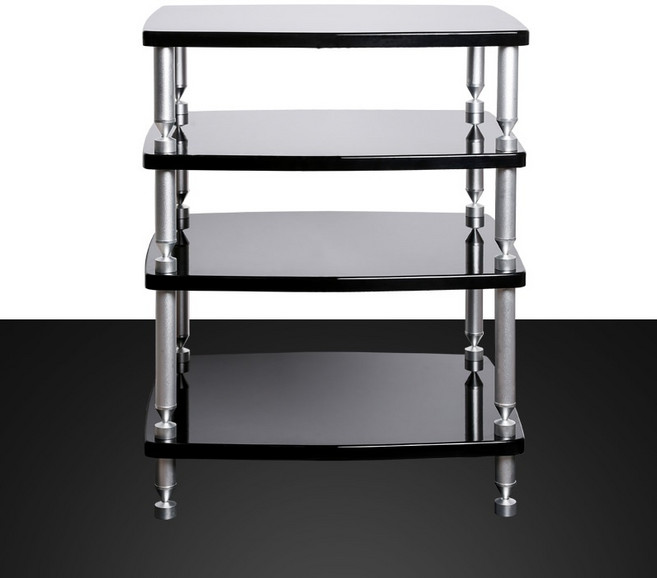 오디오 랙 받침대 증폭기 수납장 3단 스탠드 진열대 선반 다이 앰프 콘솔 장식장, 03. HK-4 블랙 4단