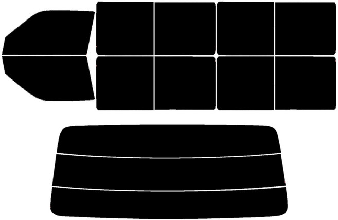 로톰 이스타나 측후면 썬팅필름, 이스타나 9/12인 (95-04), RTF-4S 15 (중간), 쌍용