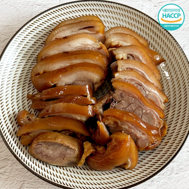 [지민푸드] 순살 슬라이스 족발 300g 무뼈 통순살 족발 1인 혼술 혼밥 야식 술안주 캠핑, 3개