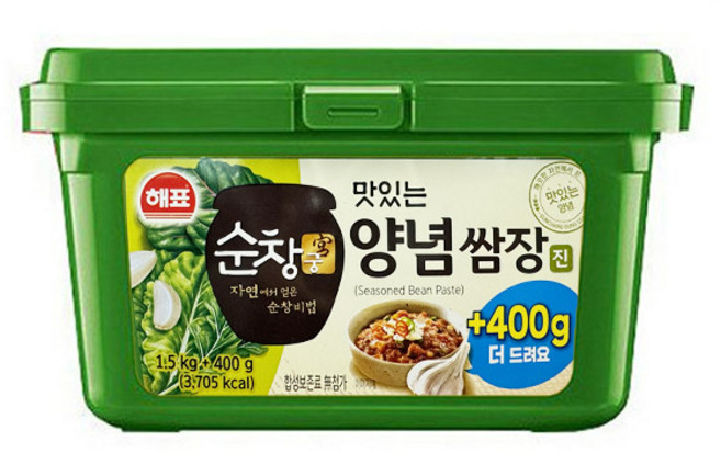 해표 맛있는양념쌈장진 1.9Kg (1.5Kg+400g), 1개