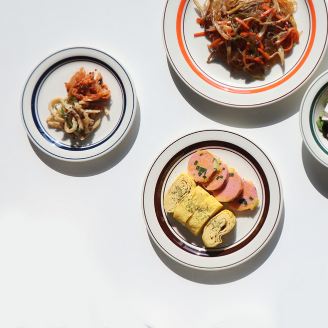 코지테이블 일본 카네수즈 데일리 원형접시 1호, 스노우블루, 1개