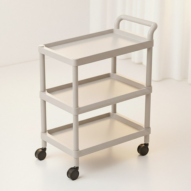 뷰티링크 중형 웨건 2단 3단 이동식카트 트롤리 업소용 운반카트, 1개, 중형 3단
