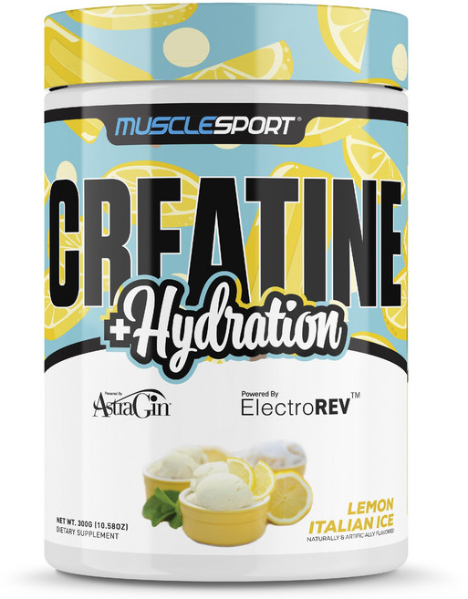 MUSCLESPORT 肌酸補水 檸檬義式冰飲, 1個, 300g