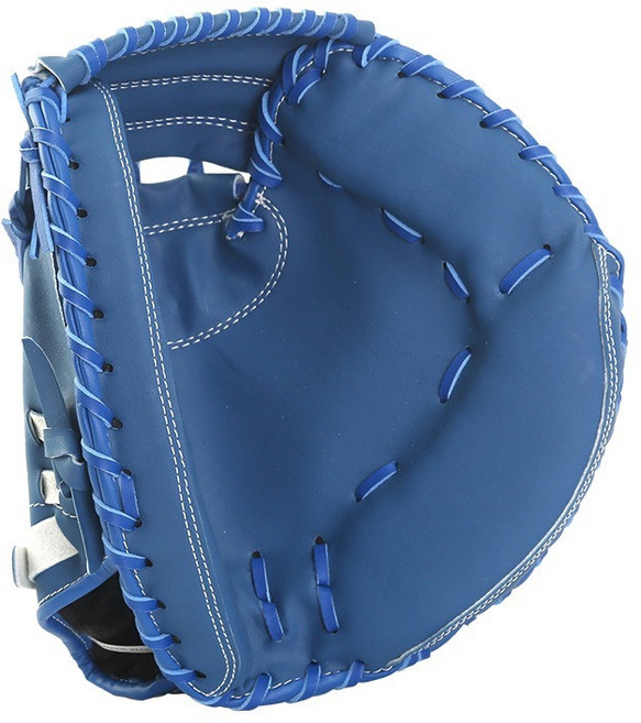 JING SHI 捕手手套 棒球手套 成人12.5吋 藍色 PU皮 耐用加固, 1個