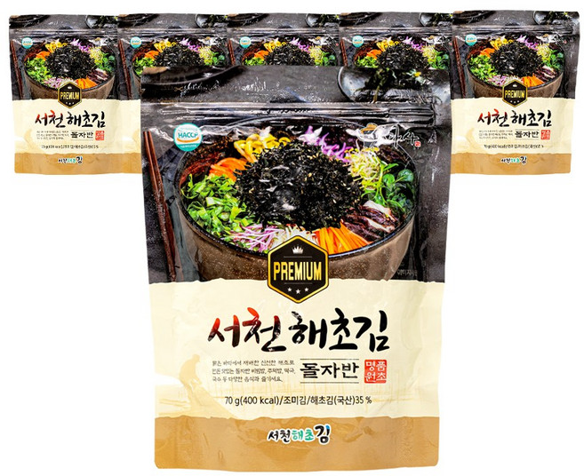 [서천해초김] (본사직영)다사 서천해초김 돌자반 : 70g 5개