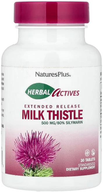 NaturesPlus 허브 액티브 밀크시슬 서방형 500mg 30정 NAP-07342 - 쿠팡