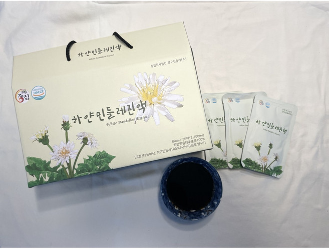 [양구민들레]무농약 직영재배 토종 하얀 민들레진액 30포 80ml, 1박스