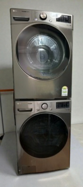 LG전자 트롬 드럼세탁기 21kg + 건조기 18kg F21VDSK-8VL 세트 방문설치, 스테인리스 실버