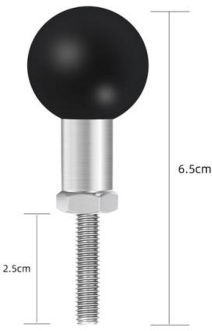 볼 헤드 어댑터 M6 스레드 나사 나사 MTB 마운트 오토바이 핸들 바 베이스 U 볼트 자전거 라이딩 액션 카메라 부품 1 인치 25mm, 3) M6 C