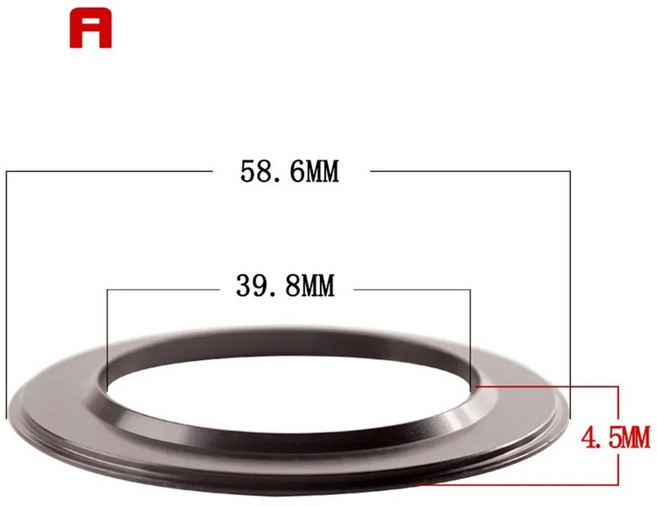 포크 어댑터 교체 이어폰 베이스 링 테이퍼 스티어 튜브 하단 기어 변환 시트 키트 실용적 신제품, a, 1개