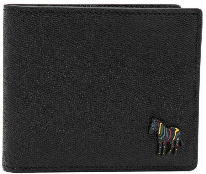 폴스미스 지브라 패치 그레인 레더 2단 지갑