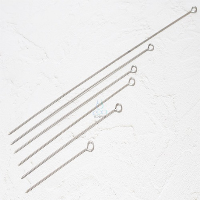 스텐구씨 은행구씨 6size 꼬챙이 꽂이 바베큐꼬치 꼬치구이용 닭꼬치 꼬챙이 캠핑용 업소용 가정용, 1개