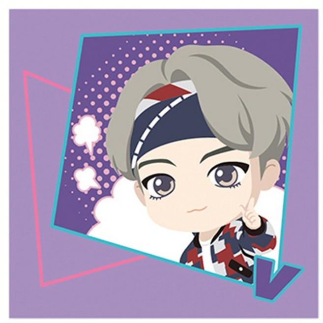 BTS 타이니탄 MAGIC DOOR 뷔 보석십자수 캔버스 25x25cm, 없음