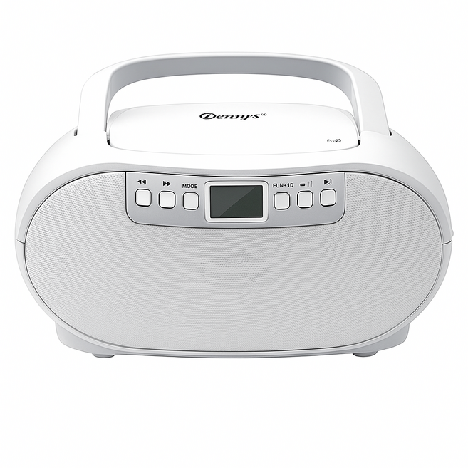 Dennys USB CD MP3 FM 手提音響 MCD-315, 白色