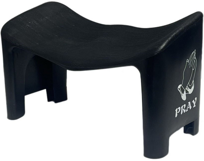 기도의자 플라스틱 명상용 검정색 요가 벤치 일본식 묵상, 1개, 블랙 플라스틱 무릎 의자