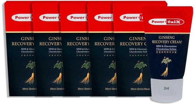 [파워풀엑스] 진생 리커버리크림 묶음 기획상품 (20mlx3ea 총 60ml) / (20mlx5ea 총 100ml), 1개, 100ml - 쿠팡