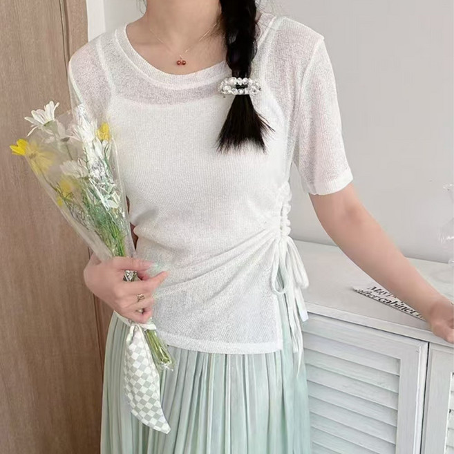 메이킹유 셔링 반팔 나시 레이어드 WB3259지니아니트세트