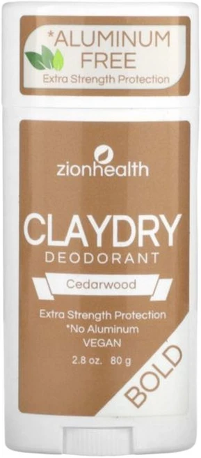 자이온헬스 클레이드라이 데오드란트 볼드 삼나무향 80g ClayDry Deodorant Cedarwood Bold, 1개 - 쿠팡