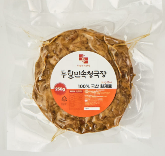 150년 전통 국산콩 저염 냄새없는 전통 재래식 청국장, 250g, 4개