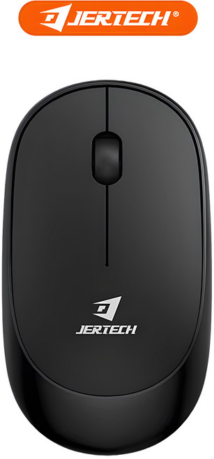 JERTECH JR6 무선 마우스 무소음 노트북용 2.4G, 블랙