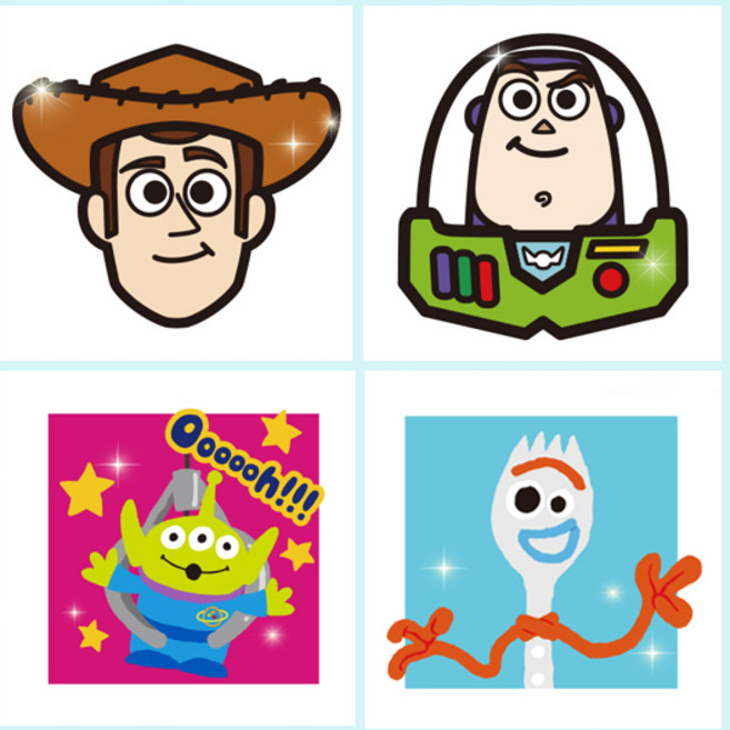 토이스토리 우디 버즈 외계인 DIY 보석십자수 스티커 CUBIC PAINTING 10x10, 페이스_버즈, 1개