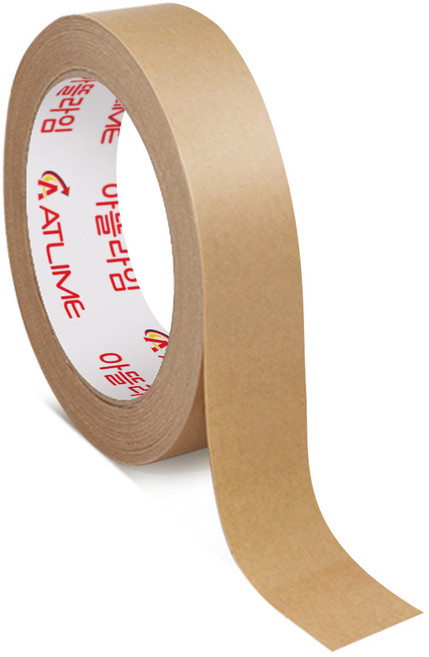 아뜰라임 크라프트 찢어쓰는 종이 포장 박스 테이프 18mm x 50m, 1개