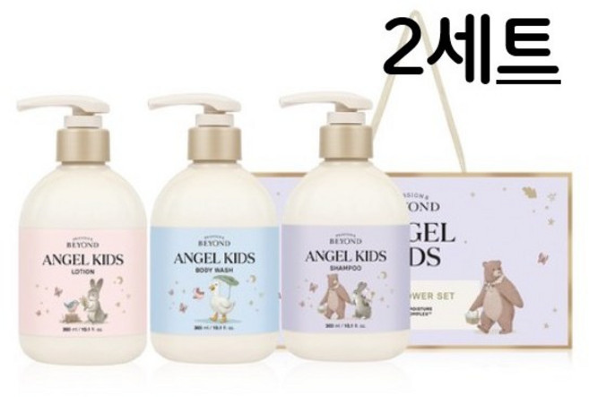 비욘드키즈 유아용 엔젤 샤워 3종 세트, 2세트