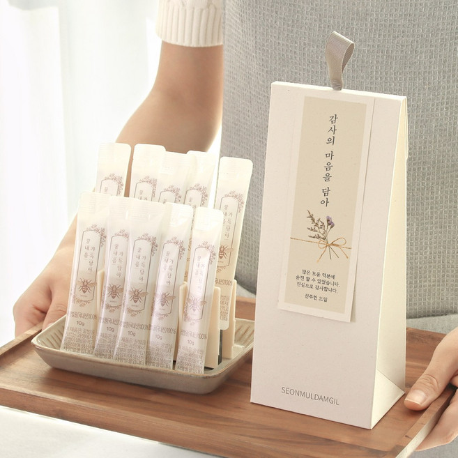 선물담길 꿀스틱 답례품 퇴사 승진 육아휴직 시보해제 단체선물, 1개, 꿀스틱(10P)비지니스