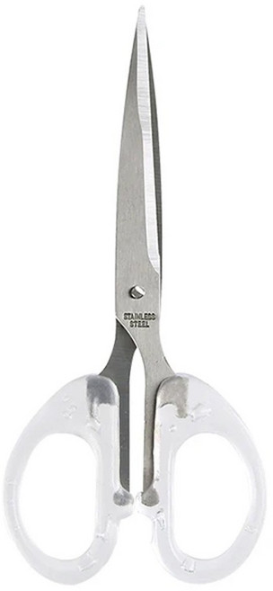 簡約剪刀 ins風 磨砂 小剪刀 剪紙 文書剪刀 居家剪刀 無印風 手帳剪刀 文具 辦公室剪刀, 透明, 1個