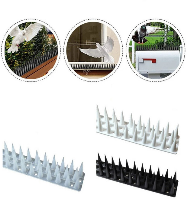 비둘기 퇴치 버드 스파이크 베란다 에이컨 실외기 HD, 블랙, 1개