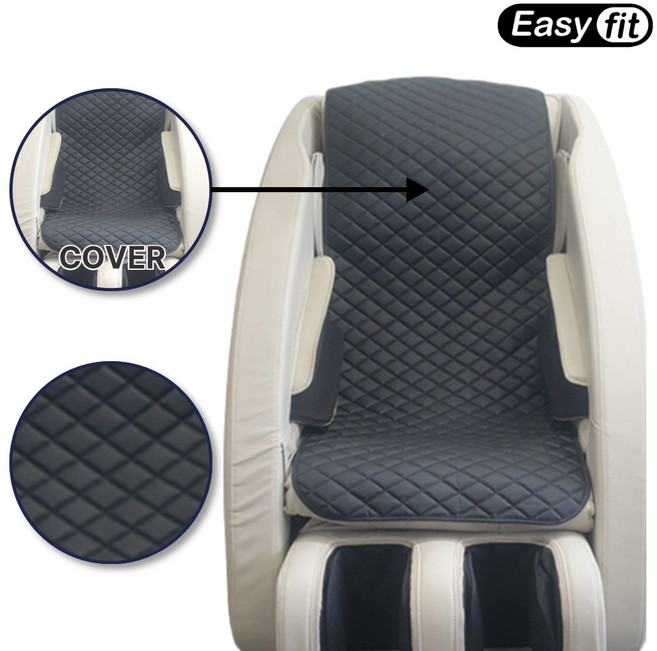 가죽 안마의자커버 바디프랜드 코지마 호환 안마 의자 리폼 천갈이 시트 교체 이지핏 커버, 블랙, 1개