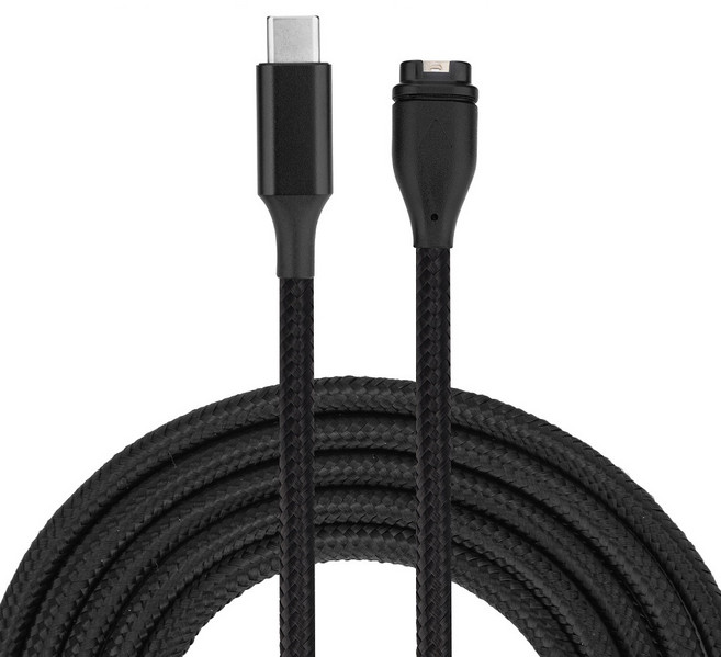 Garmin Vivoactive 3 Vivosport D2 Charlie Approach S60 手錶充電線, 直頭Type C編織線100cm, 1個