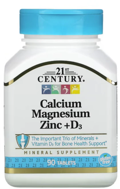 21세기 ( 21st Century ) 칼슘 마그네슘 아연 + D3 90정, 90회분, 1개 - 쿠팡