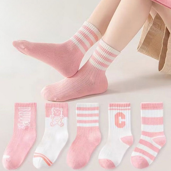 여아양말 10족 세트 아동 키즈 주니어 초등학생 긴목 중목 사계절 양말세트