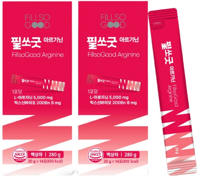 에너지 부스터 고함량 L 아르기닌 5000mg 시트룰린 오르니틴 항산화 비타민 무카페인, 2박스, 14회분 - 쿠팡